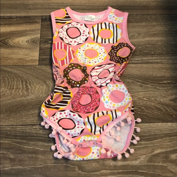 donut romper baby